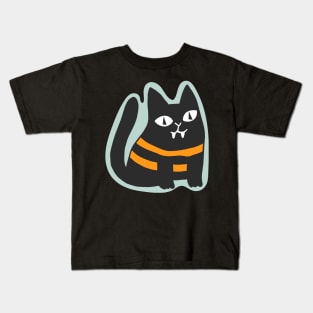 Halloween black cat Kids T-Shirt